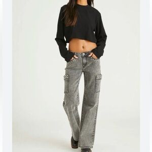 Driftwood Charlee Cargo X Studded Jeans